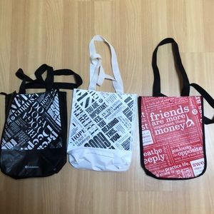 3 Small Reusable lululemon bags